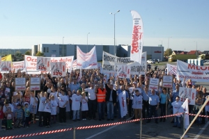 Demonstracja w Volkswagen Motor Polska, 20 października